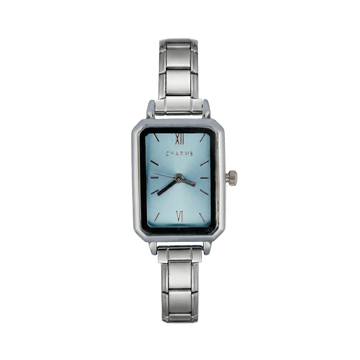 Montre Como argent – édition cadran bleu