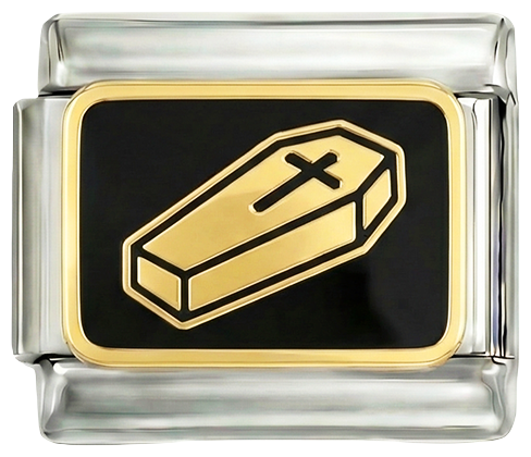 Cercueil doré sur argent