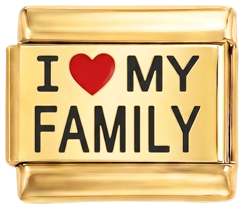 J'aime ma famille en or