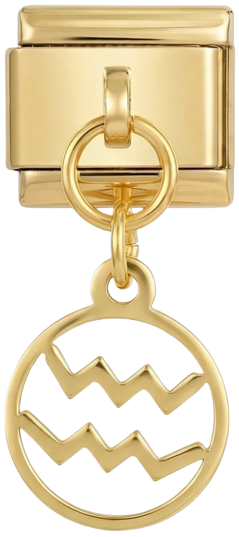 Aquarius Sign Hanging on Gold - aquarius-sign-hanging-on-gold.png