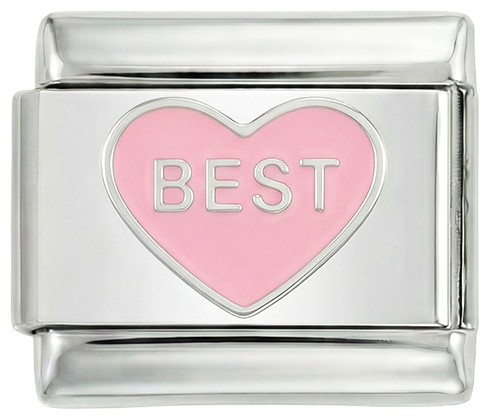 Rosa Herz, BEST, auf Silber