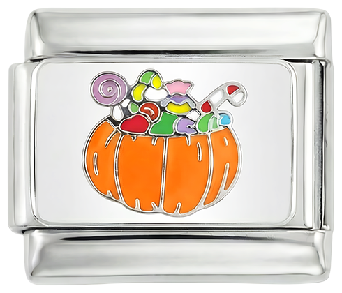 Pumpkin with Candy on Silver - pumpkin-with-candy-on-silver.png