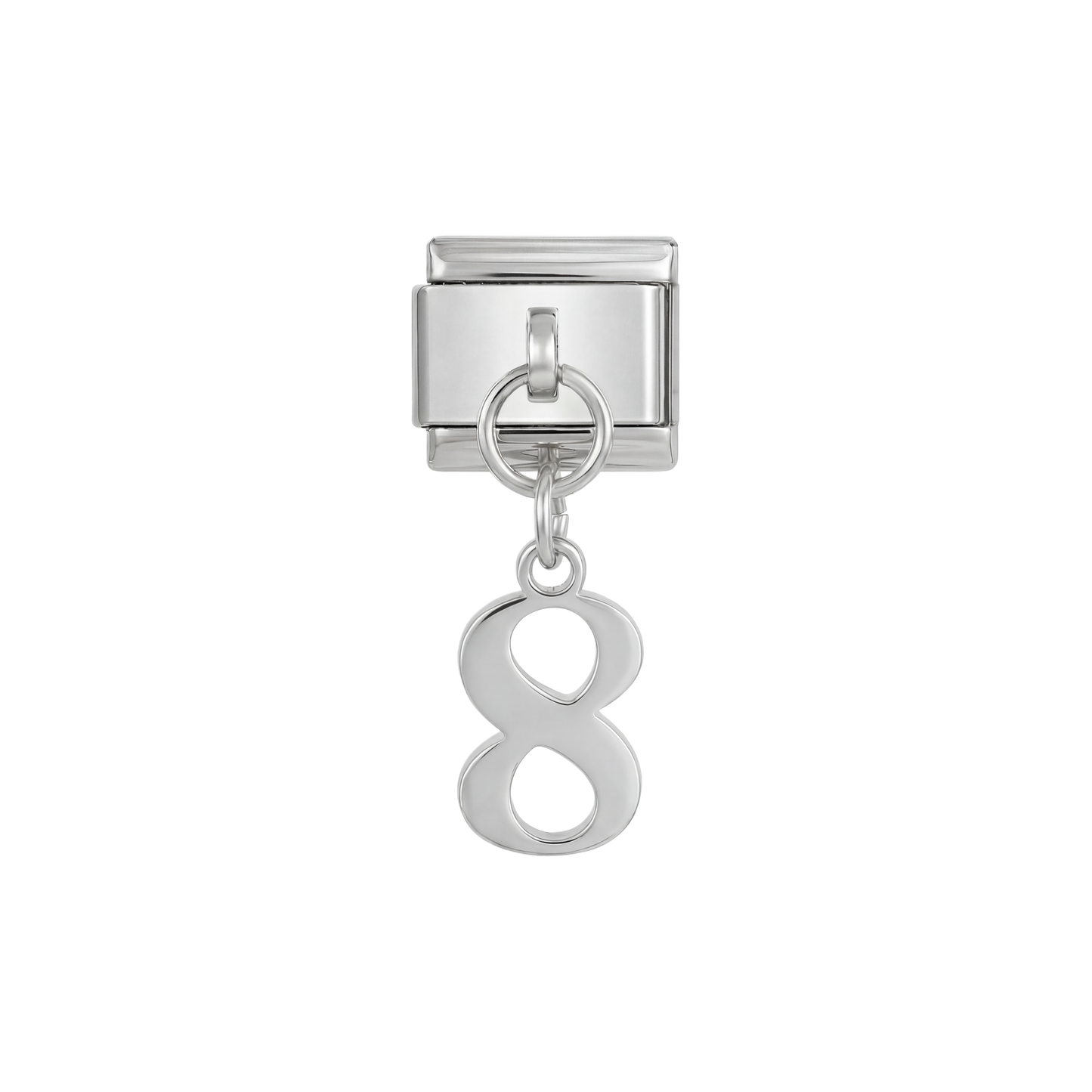 Number 8, Hanging, on Silver