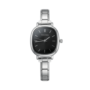 Montre Capri argent – édition cadran noir