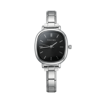 Montre Capri argent – édition cadran noir