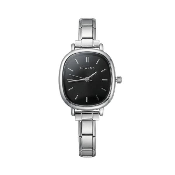 Montre Capri argent – édition cadran noir