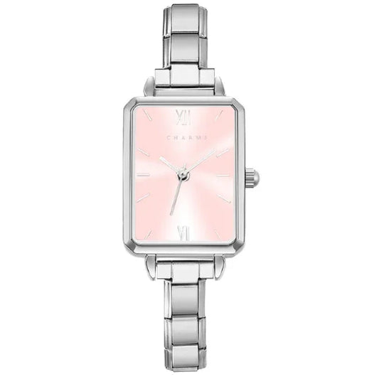 Como – Edizione argento con quadrante rosa
