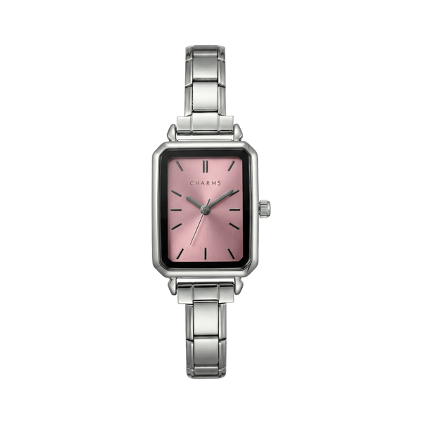 Montre Como argent – édition cadran rose