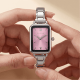 Montre Como en argent – Édition cadran rose