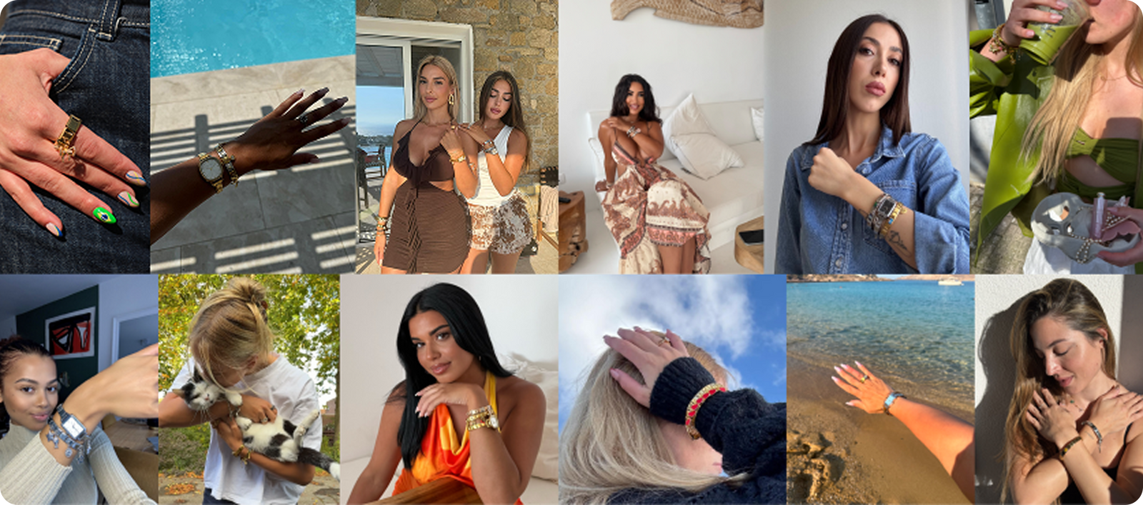 Collage communautaire de poignets
