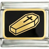 Goldener Sarg auf Silber