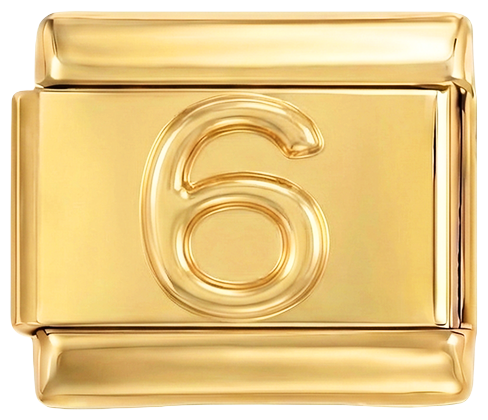 Toe te voegen - nummer 6 in goud