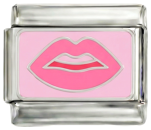 Nog toe te voegen - roze lippen op zilver