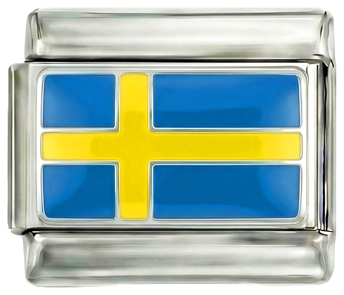 Drapeau de la Suède, sur argent