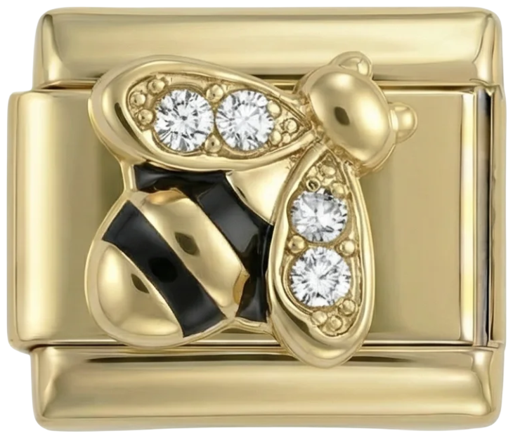 Bee with Stones on Gold - bee-with-stones-on-gold.png