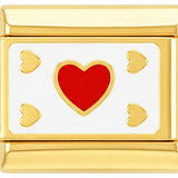 Carte cœur en or
