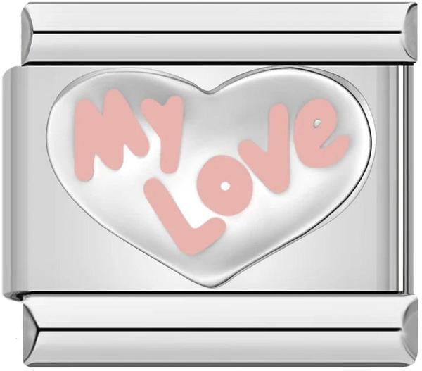 Zilveren hart, mijn liefde in roze