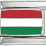 Drapeau de la Hongrie, sur argent