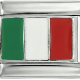 Italien-Flagge, auf Silber