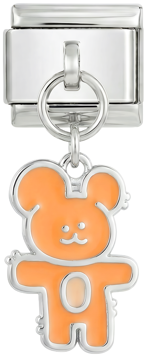 Kleiner rosa Bär, auf Silber