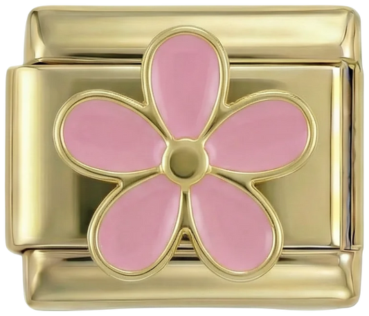 Pink Flower on Gold - pink-flower-on-gold.png