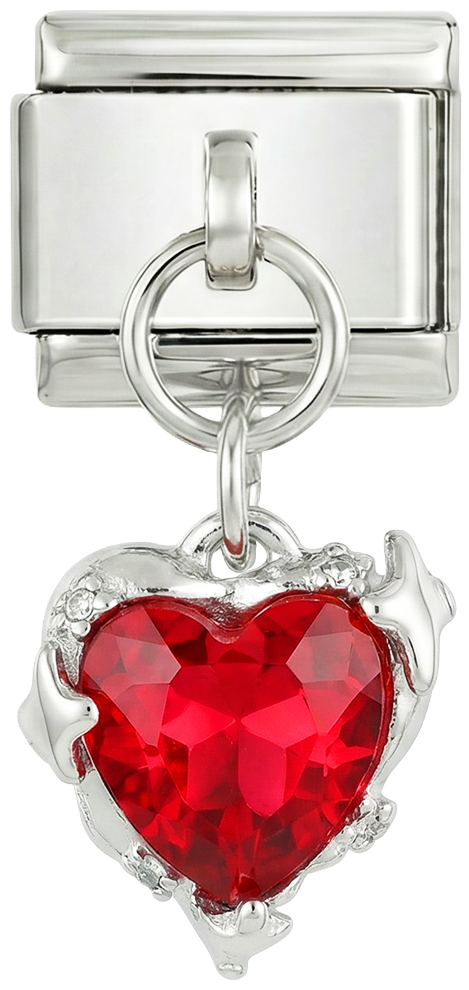 Starry Heart, on Silver - starry-pink-heart-on-silver.png