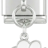 Witte wolk, op zilver
